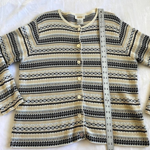 Talbots | Vintage Geo Pattern Cardigan Knitted Sweater | Size: Medium - Picture 8 of 8